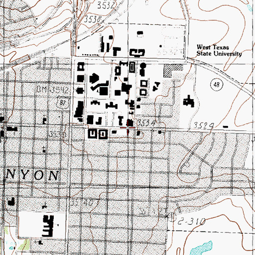 Topographic Map of Saint Paul Lutheran Church, TX