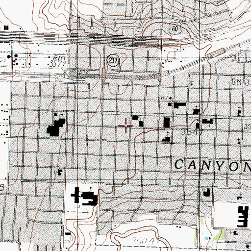 Topographic Map of United Pentecostal Church of Canyon, TX
