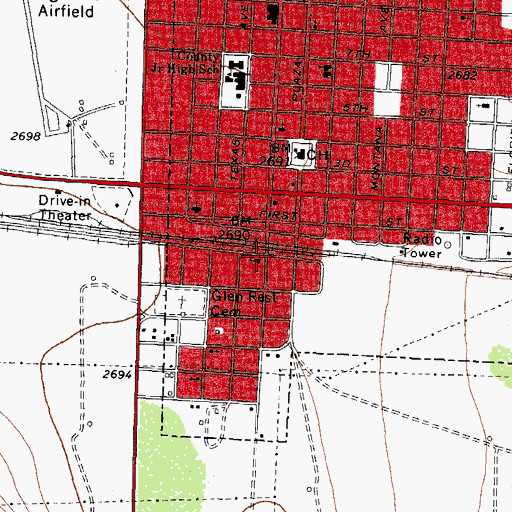 Topographic Map of Apostolic Church, TX