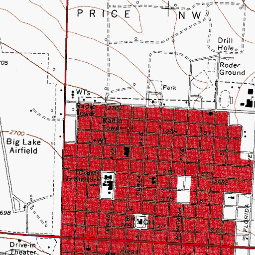 Topographic Map of Faith Temple United Pentecostal Church, TX