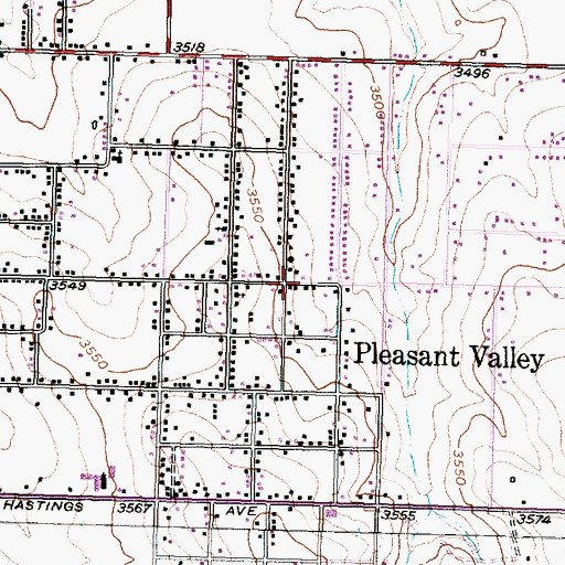 Topographic Map of Jehovahs Witnesses Valley Congregation Church, TX