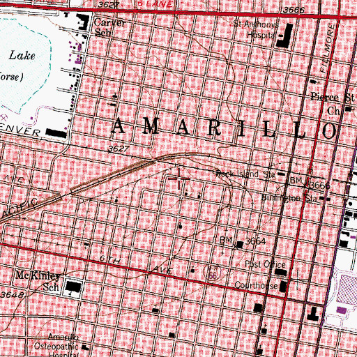 Topographic Map of Carter Chapel Methodist Church, TX