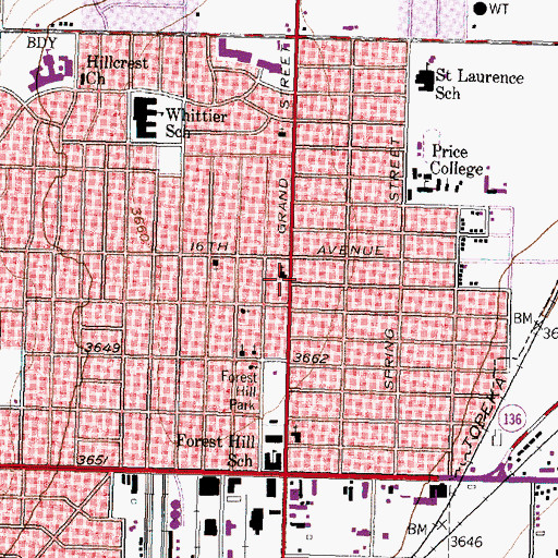 Topographic Map of Community of Grace United Methodist Church, TX