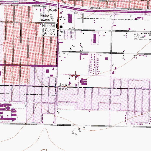 Topographic Map of Oak Dale Pentecostal Church, TX