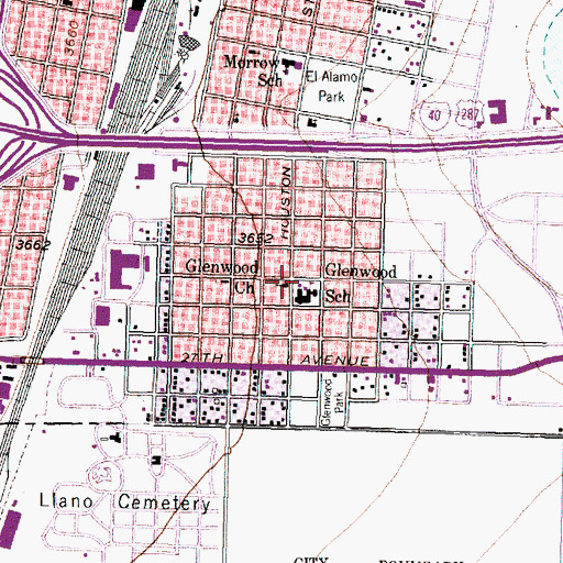 Topographic Map of Pentecostal Church of God, TX