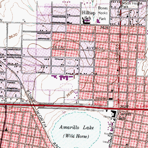Topographic Map of Pentecostal Church of God in Christ, TX