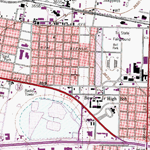 Topographic Map of Pentecostal Holiness Church, TX
