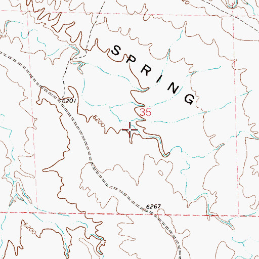 Topographic Map of Spring Creek Basin, CO