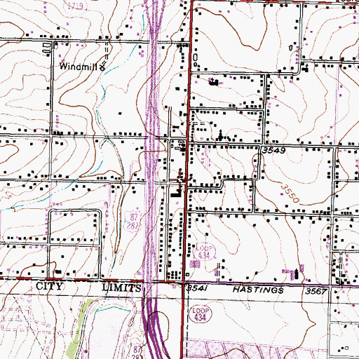 Topographic Map of Beth El Fellowship Church, TX