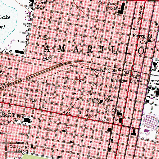 Topographic Map of Carter Chapel Church, TX