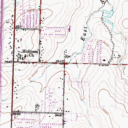 Topographic Map of River Road Fellowship Church, TX