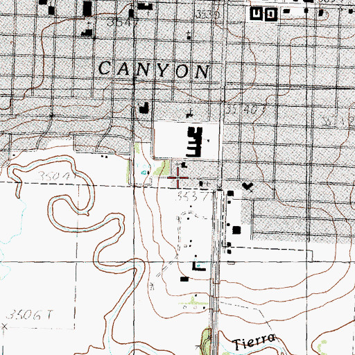 Topographic Map of Grace Baptist Church, TX