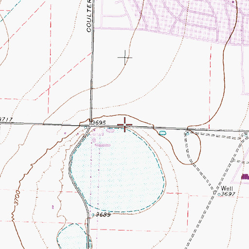 Topographic Map of Highland Baptist Church, TX