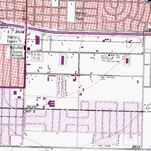Topographic Map of Blessed Sacrament Church, TX