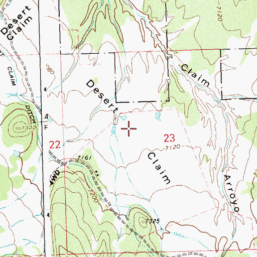 Topographic Map of Desert Claim, CO