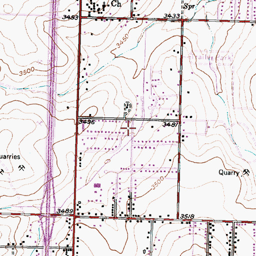 Topographic Map of Fairlane Church of Christ, TX