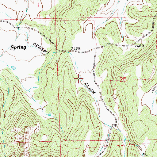 Topographic Map of Desert Claim Ditch, CO