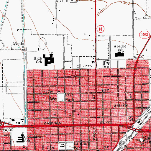 Topographic Map of Northside Baptist Church, TX