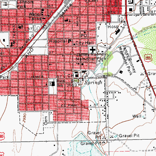 Topographic Map of Saint Joseph Baptist Church, TX