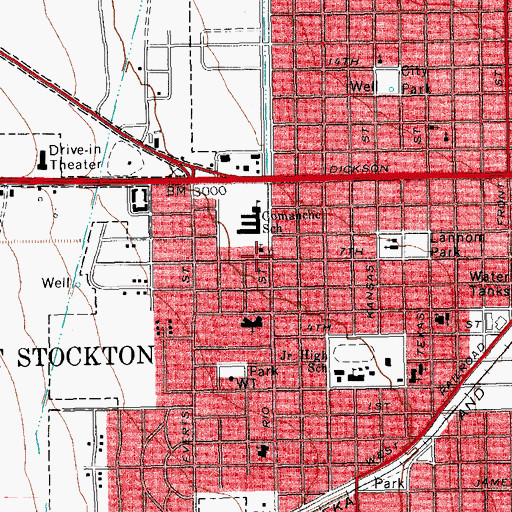 Topographic Map of Faith Lutheran Church, TX