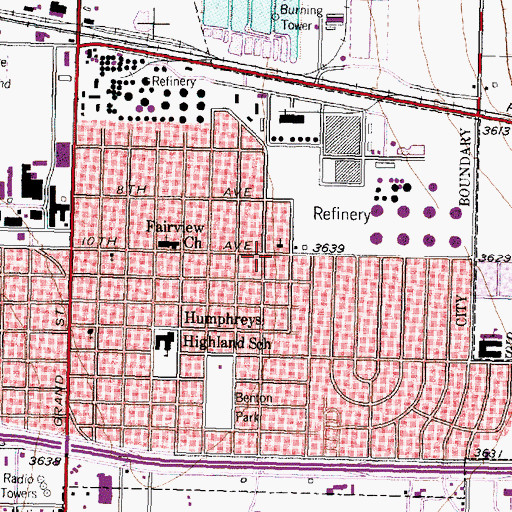 Topographic Map of Antioch Missionary Baptist Church, TX