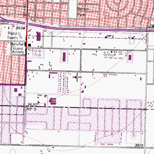 Topographic Map of Bolton Street Baptist Church, TX