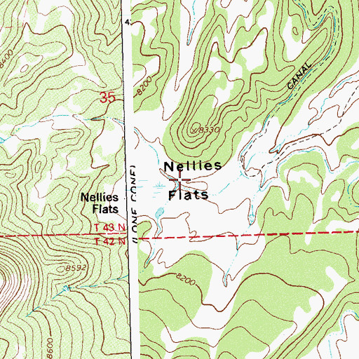 Topographic Map of Nellies Flats, CO