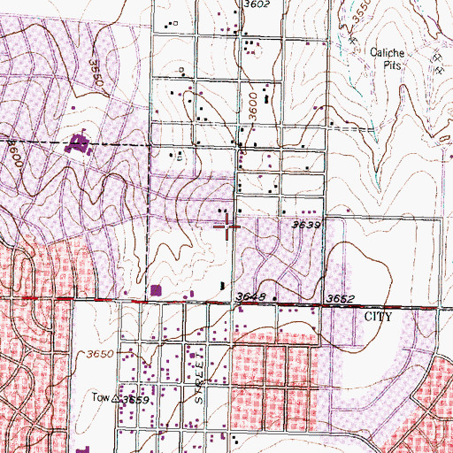 Topographic Map of Galilee Church of God in Christ, TX