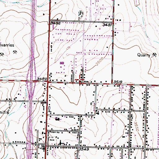 Topographic Map of Irwin Road Baptist Church, TX