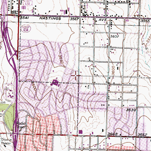 Topographic Map of New Covenant Missionary Baptist Church, TX