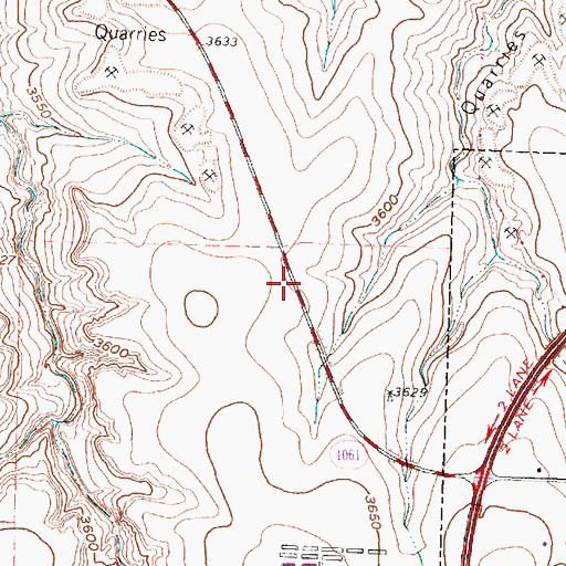 Topographic Map of San Jacinto Baptist Church, TX