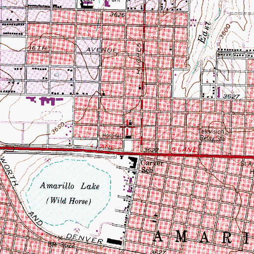 Topographic Map of Shiloh Missionary Baptist Church, TX
