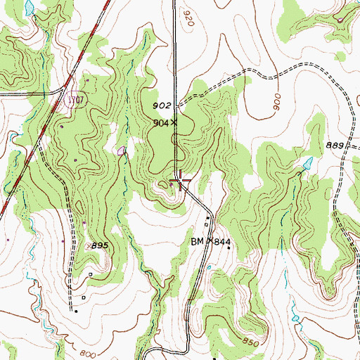 Topographic Map of Silvercreek United Methodist Church, TX