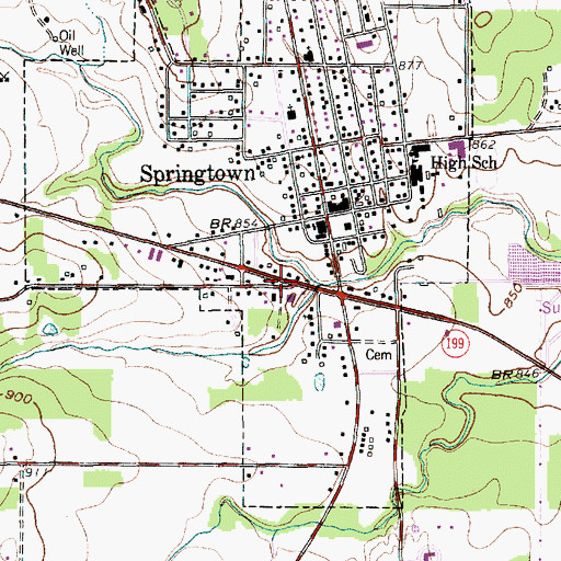 Topographic Map of New Life Family Fellowship Church, TX