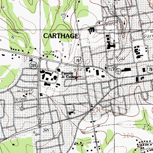 Topographic Map of Parkway Baptist Church, TX