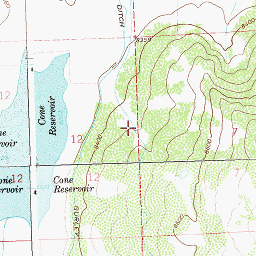Topographic Map of Old Nelson Ditch, CO