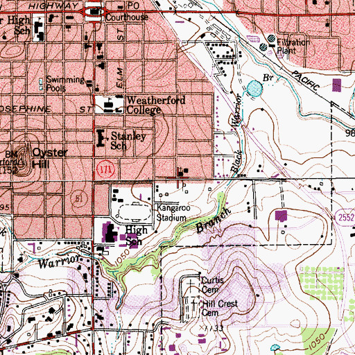 Topographic Map of Eureka Baptist Church, TX
