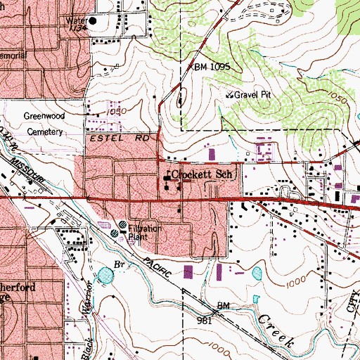 Topographic Map of First Free Will Baptist Church, TX