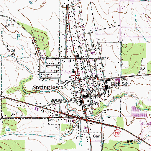 Topographic Map of Fundamental Baptist Church, TX