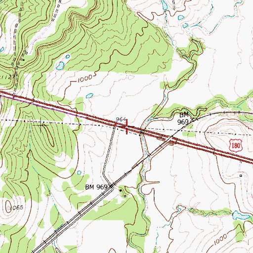 Topographic Map of Lambert Baptist Church, TX