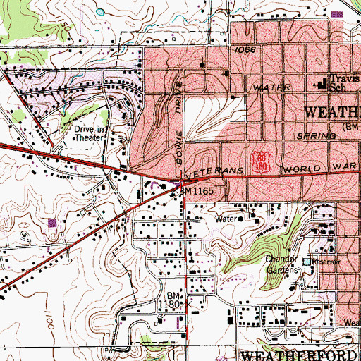 Topographic Map of New Hope Baptist Church, TX