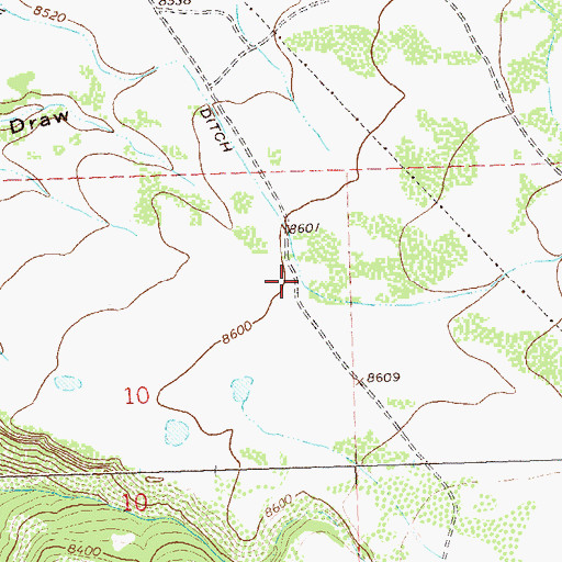 Topographic Map of Wolf Ditch, CO