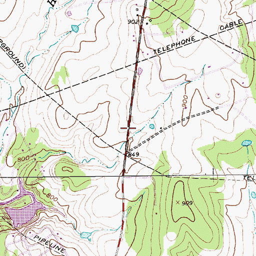 Topographic Map of Church of Christ - Windmill, TX