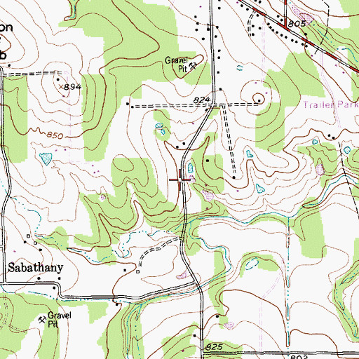 Topographic Map of La Junta Church of Christ, TX