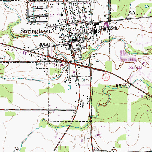 Topographic Map of Abundant Life Church of God, TX