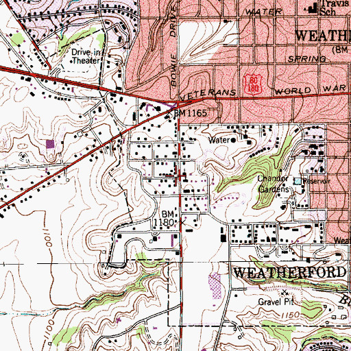 Topographic Map of Providence Reformed Episcopal Church, TX