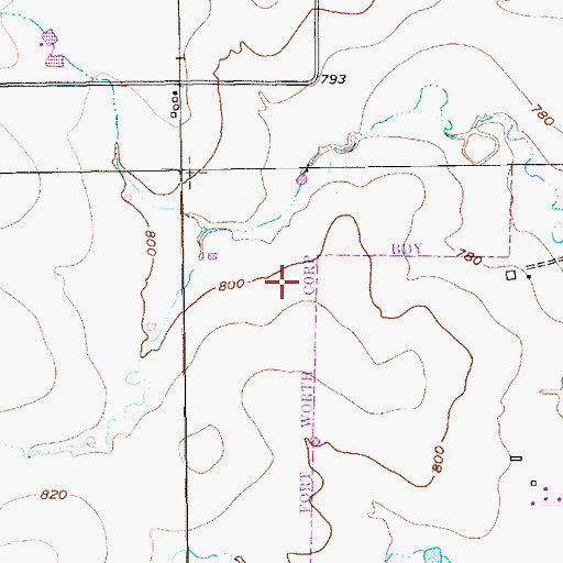 Topographic Map of United Methodist Church Christ, TX