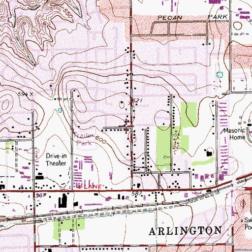 Topographic Map of The Church of Jesus Christ of Latter Day Saints, TX