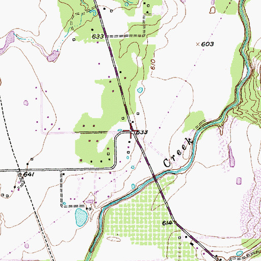 Topographic Map of Calvary Pentecostal Church, TX