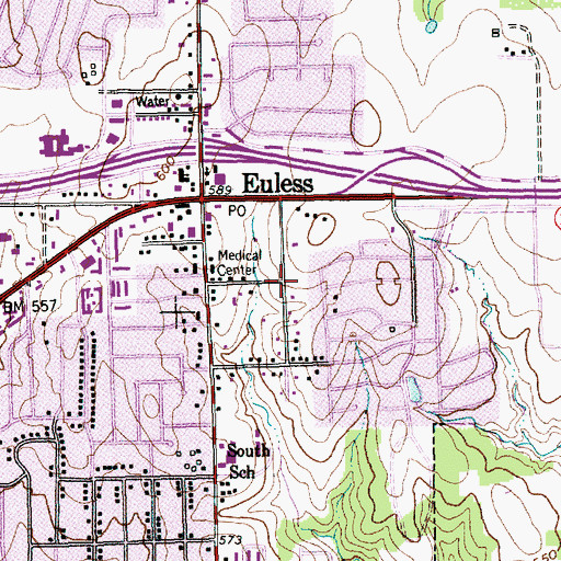 Topographic Map of Greek Orthodox Church of Saint John the Baptist, TX